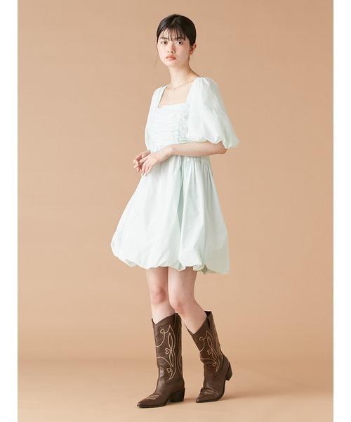 LILYBROWNパフスリーブバルーンミニワンピース LILY BROWN｜パフスリーブバルーンミニワンピース | Rakuten