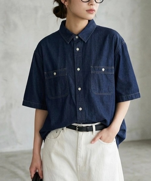 シャツ 半袖 2026SS DENIM WORK SHIRTS デニム S/S ワークシャツ