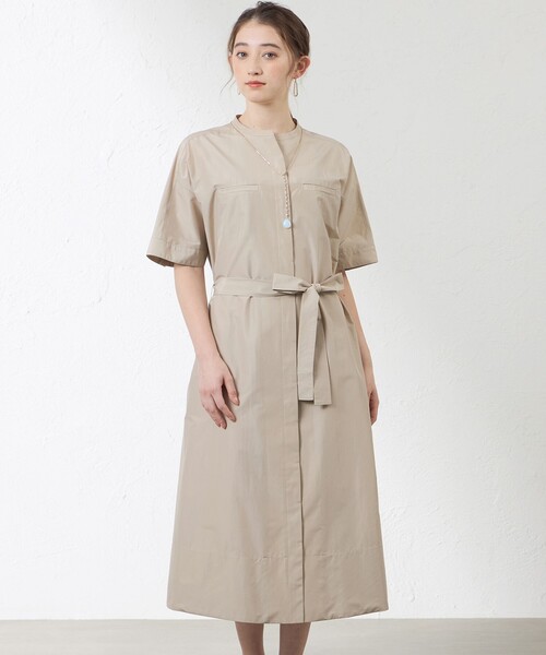 新品 アマカ【ウォッシャブル】袖フリル素敵なドレス ワンピース38灰