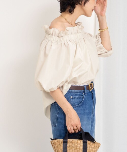 ◇25SS◇NOLLEY'S sophi タフタオフショル2WAYブラウス NOLLEY'S sophi(ノーリーズソフィー)のタフタオフショル2WAY