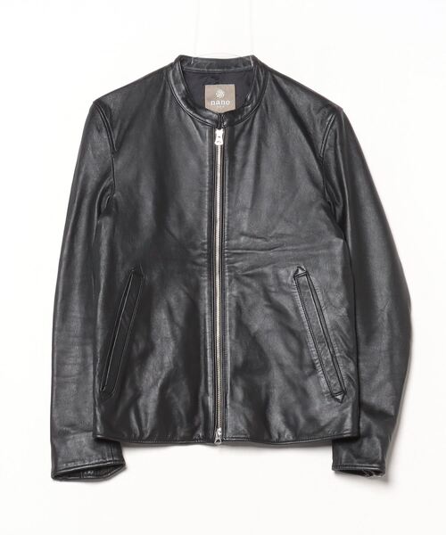 NANO universe（ナノ・ユニバース） レザーブルゾン S ブラック メンズ