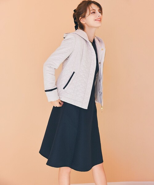 美品✨TOCCA　RIBBON CHECHERBOARD　コート　S TOCCA トッカ RIBBON CHECKERBOARD ノーカラーコート 2