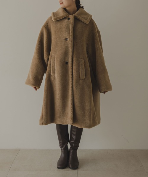 「rectangle」 ステンカラーコート FREE チャコールグレー レディース_画像2