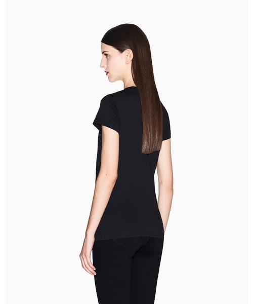 tシャツ 「A|X アルマーニ エクスチェンジ」「ZOZO限定」AXロゴ 半袖クルーネックTシャツ/SLIM レディースの画像