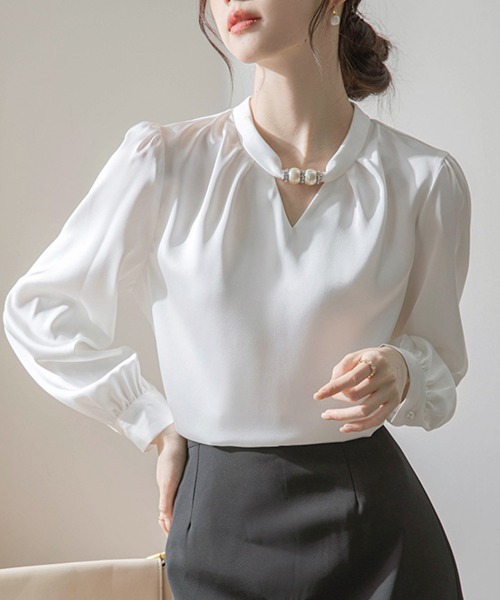 miniministore 「Miniministore」 長袖ブラウス M ホワイト