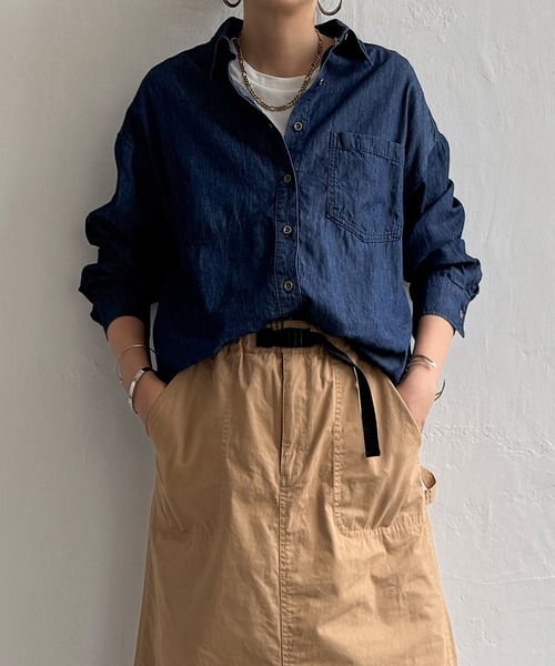 LBC（エルビーシー） ブラウス シャツ ライトオンスデニムシャツ 