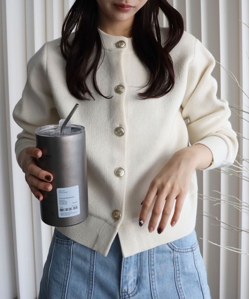 YENNA カーディガン ダブルフェース金釦カーディガン / コーディガン