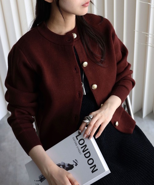 美品✨IENA イエナ　金ボタン　ダブルフェイスニットカーディガン　ジャケット IENA（イエナ）の「《追加》ダブルフェイスニットカーディガン
