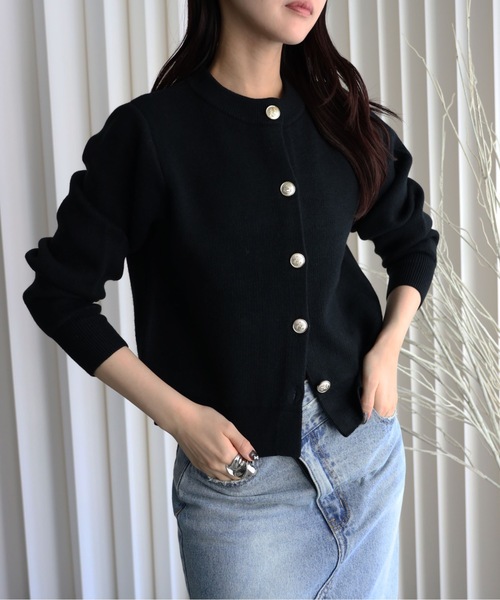 YENNA カーディガン ダブルフェース金釦カーディガン / コーディガン