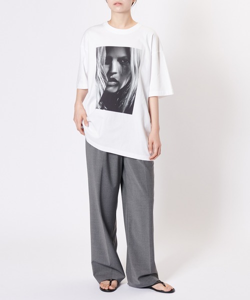 BOITOP DAVID SIMS KATE MOSS プリント Tシャツ L デイビッド・シムズ × ビオトープ のコラボレーションTシャツが