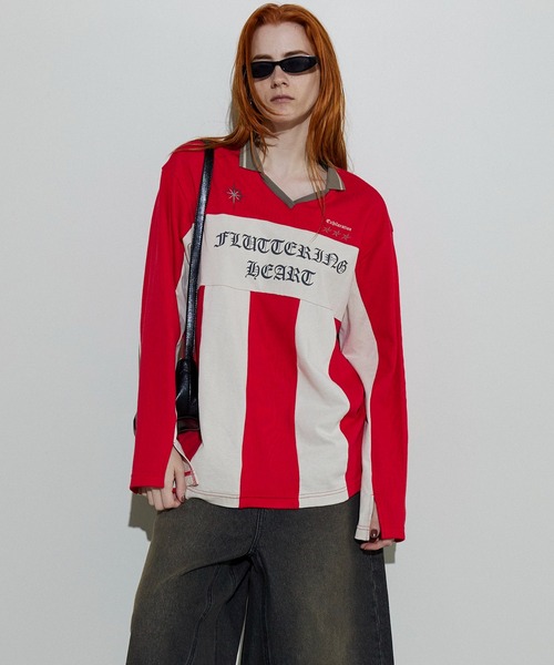 MAISON SPECIAL（メゾンスペシャル） 長袖ポロシャツ FREE イエロー