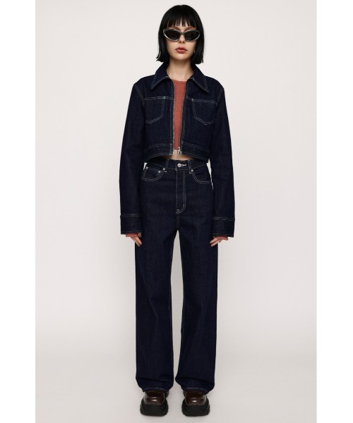 「SLY」 デニムパンツ 2 ダークブルー レディース_画像2