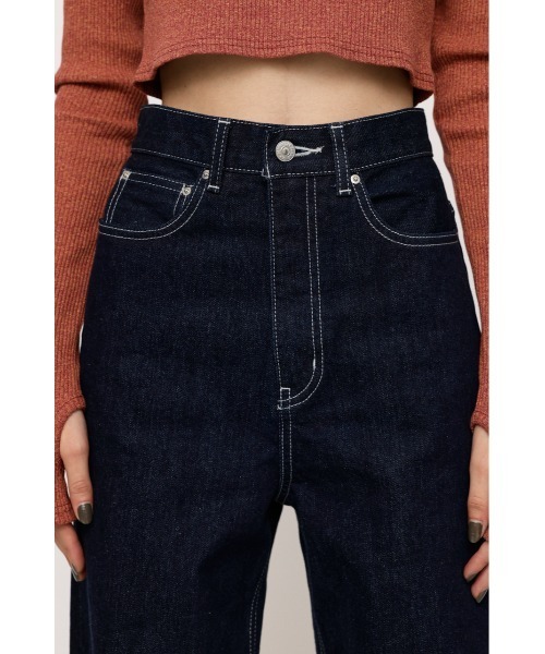 「SLY」 デニムパンツ 2 ダークブルー レディース_画像7