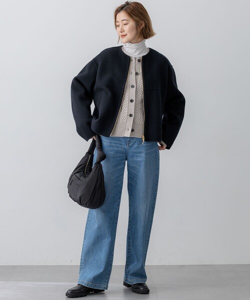 23区（ニジュウサンク） ノーカラーコート コート ウールライトリバー