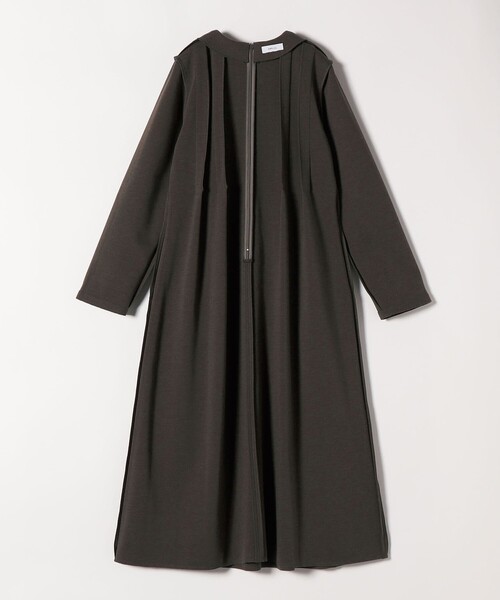 2025 新品SHIPS anyエアニードルクルーネック タックフレアワンピ–ス SHIPS any ワンピース any: エア ニードル クルーネック タック フレア