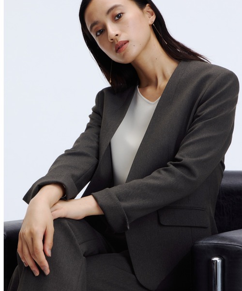 AOYAMA スーツ 「美ジ楽スーツ」Vカラージャケット レディース