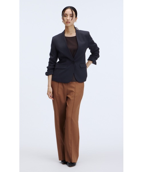 AOYAMA スーツ 「美ジ楽スーツ」Vカラージャケット レディース