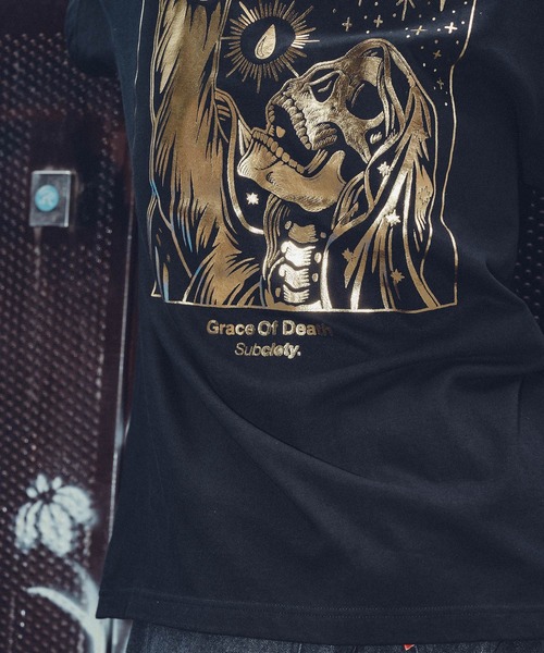 「Subciety」 半袖Tシャツ X-LARGE ブラック メンズ_画像7