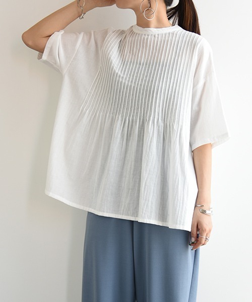 「and it_」 半袖ブラウス M-L ブルーグリーン レディース_画像5