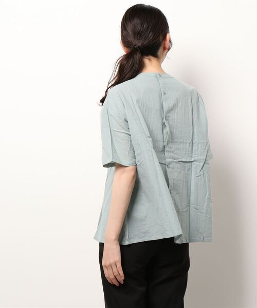「and it_」 半袖ブラウス M-L ブルーグリーン レディース_画像6