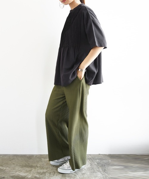 「and it_」 半袖ブラウス M-L ブルーグリーン レディース_画像8