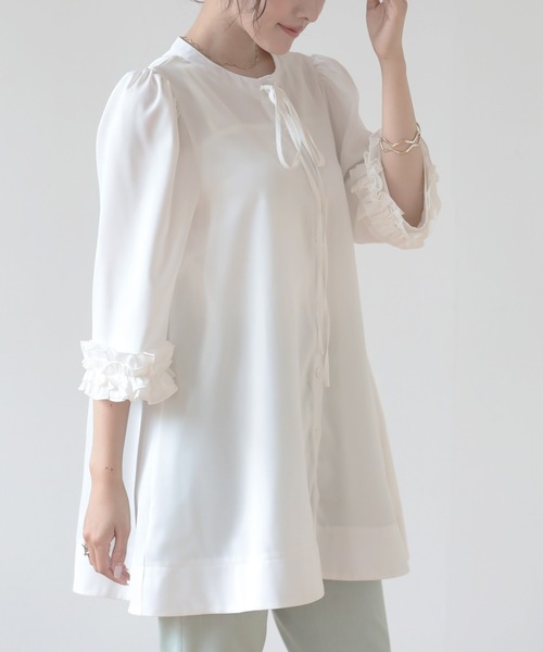 「O.S.K」 長袖ブラウス M ホワイト レディース_画像5