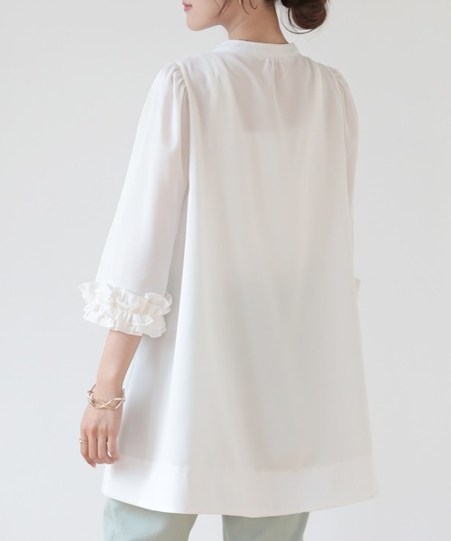 「O.S.K」 長袖ブラウス M ホワイト レディース_画像7