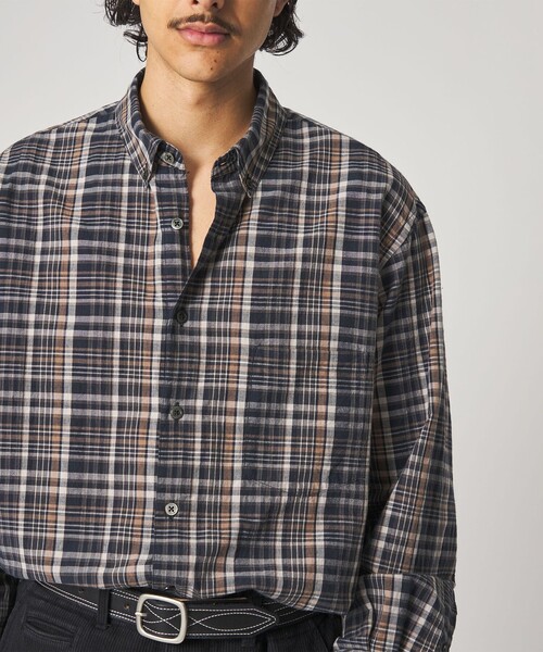 STEVEN ALAN（スティーブンアラン） シャツ マドラスチェック シングル