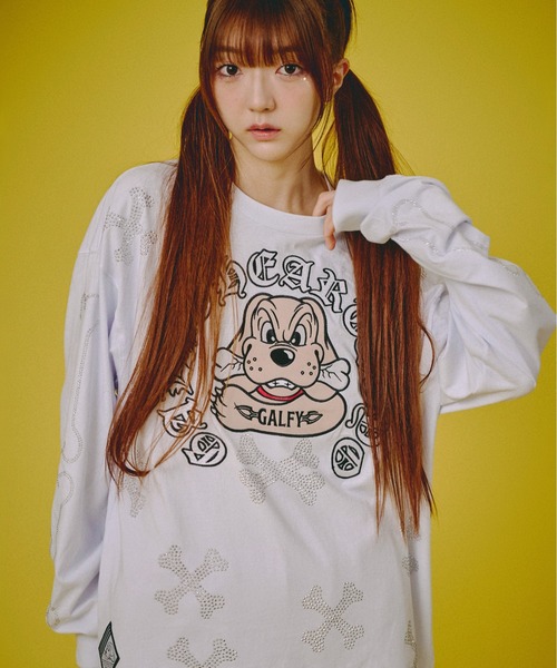 GALFY（ガルフィー） tシャツ 「GALFY/ガルフィー」ピカピカ骨骨ロン