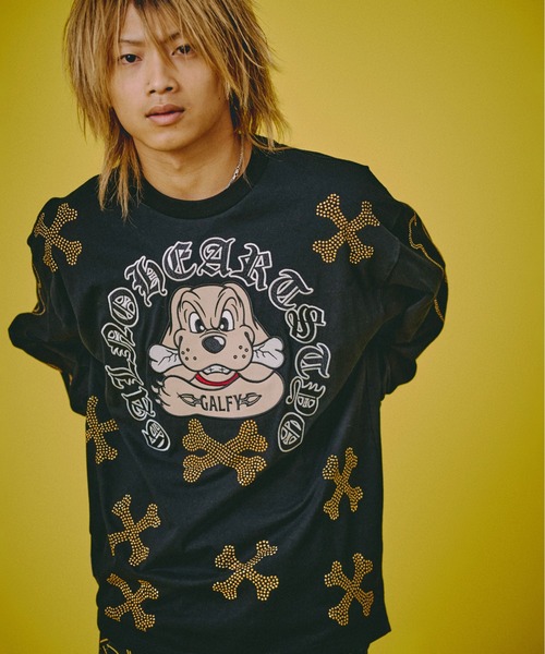 GALFY（ガルフィー） tシャツ 「GALFY/ガルフィー」ピカピカ骨骨ロン