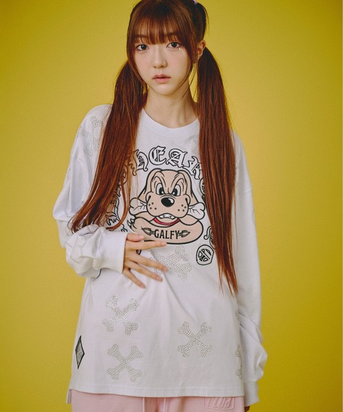 GALFY（ガルフィー） tシャツ 「GALFY/ガルフィー」ピカピカ骨骨ロン