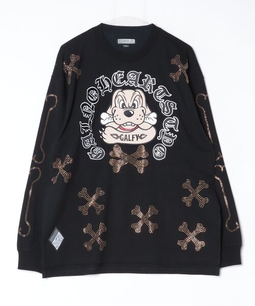 GALFY（ガルフィー） tシャツ 「GALFY/ガルフィー」ピカピカ骨骨ロン