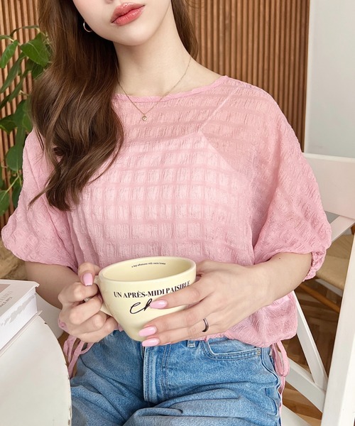 「moment+」 半袖ブラウス M ライトベージュ レディース_画像3
