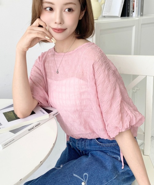 「moment+」 半袖ブラウス M ライトベージュ レディース_画像9