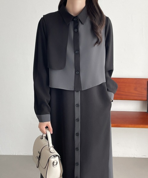 「ABITOKYO」 コンビワンピース X-LARGE ベージュ レディース_画像8