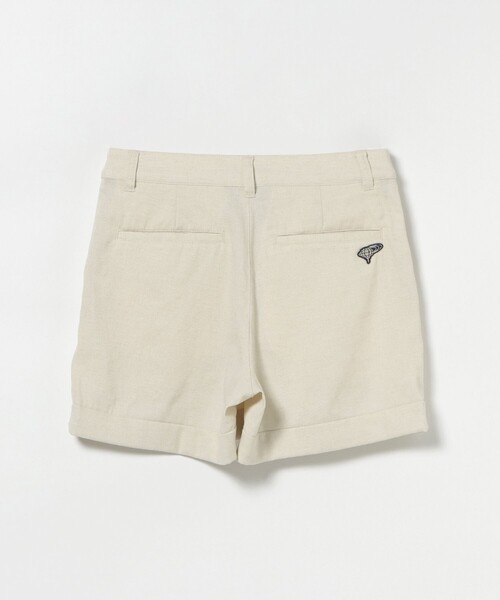 パンツ PURPLE LABEL / リネンライク 裾ダブル ショートパンツ レディースの画像