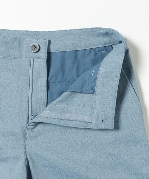 パンツ PURPLE LABEL / リネンライク 裾ダブル ショートパンツ レディースの画像
