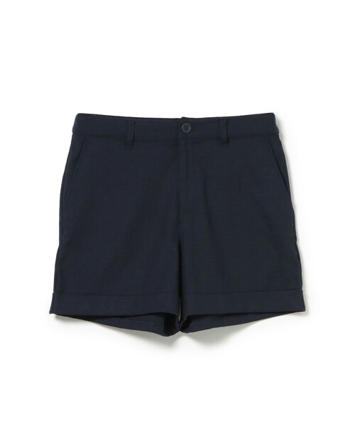 パンツ PURPLE LABEL / リネンライク 裾ダブル ショートパンツ レディースの画像