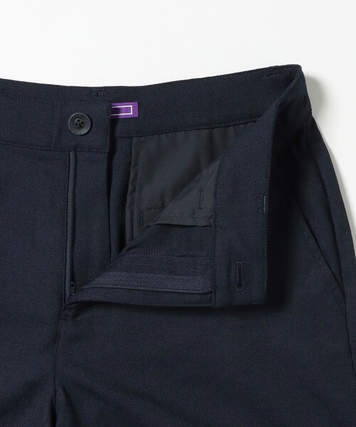 パンツ PURPLE LABEL / リネンライク 裾ダブル ショートパンツ レディースの画像