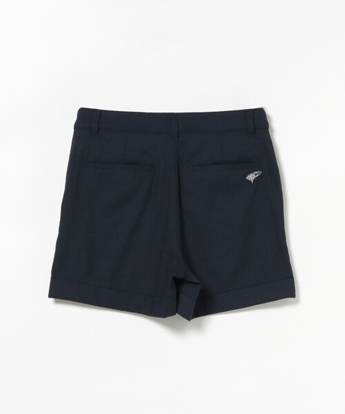 パンツ PURPLE LABEL / リネンライク 裾ダブル ショートパンツ レディースの画像