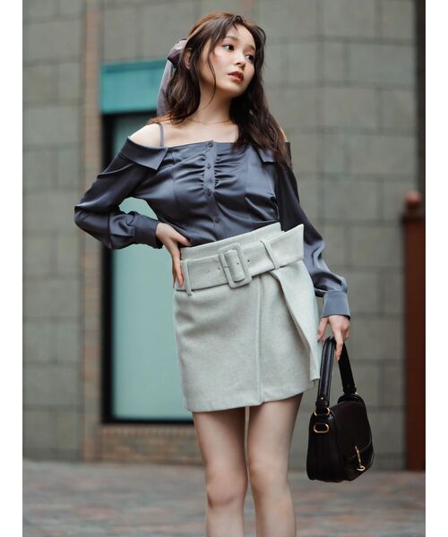 dazzlin（ダズリン） スカート 「久間田琳加コラボ」ビッグベルト