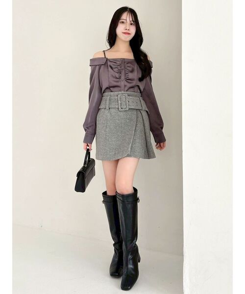 dazzlin（ダズリン） スカート 「久間田琳加コラボ」ビッグベルト