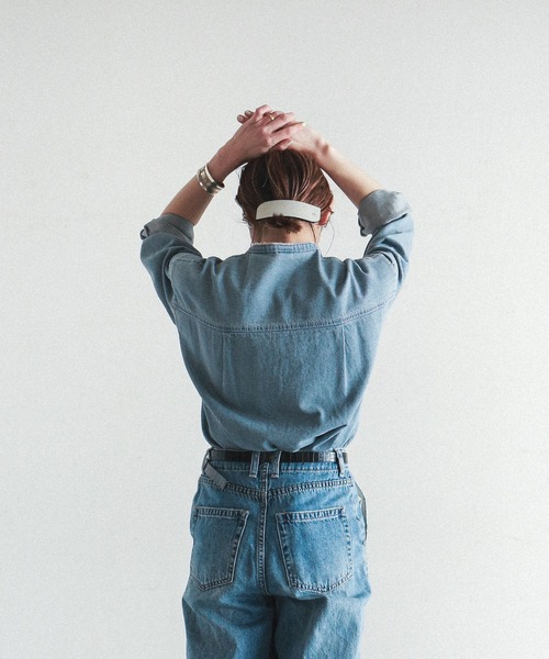 「FIL DE FER」 デニムパンツ 25 ブルー レディース_画像5
