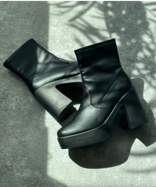 「Shoes in Closet」 ショートブーツ LL ブラック レディース_画像8