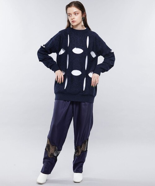 トーガプルラ 長袖 ニット 36 ネイビー系 TOGA PULLA セーター レディース TOGA（トーガ） ニット セーター 「TOGA PULLA/トーガプルラ」Wool