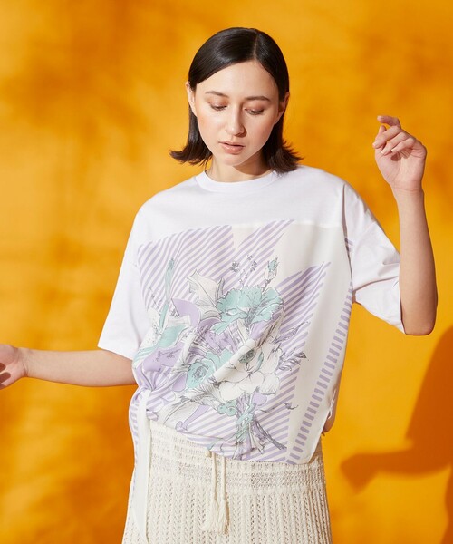「GRACE CONTINENTAL」 半袖Tシャツ 36 ピンク レディース_画像2