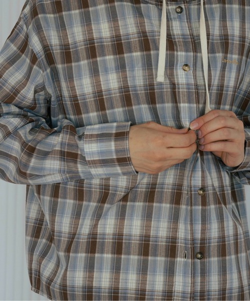 chika5327様ご確認用ページ Zooodle シャツ Checkered hoodie shirt - チェックシャツフーディー