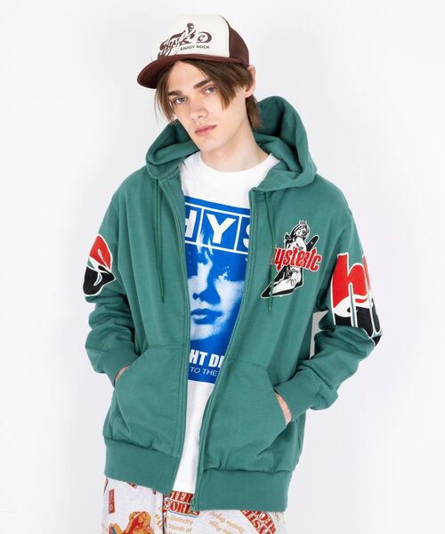 HYSTERIC GLAMOUR オーバーサイズパーカー ホワイト HYSTERIC GLAMOUR（ヒステリックグラマー）の「VIXEN GIRL オーバー