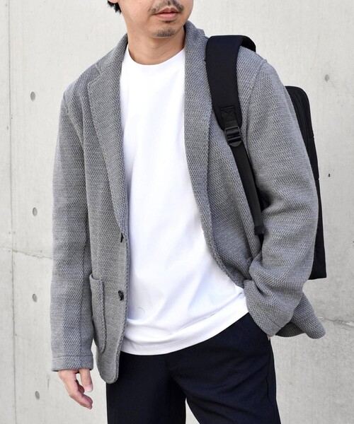 「SHIPS any」 テーラードジャケット MEDIUM ネイビー メンズ_画像8