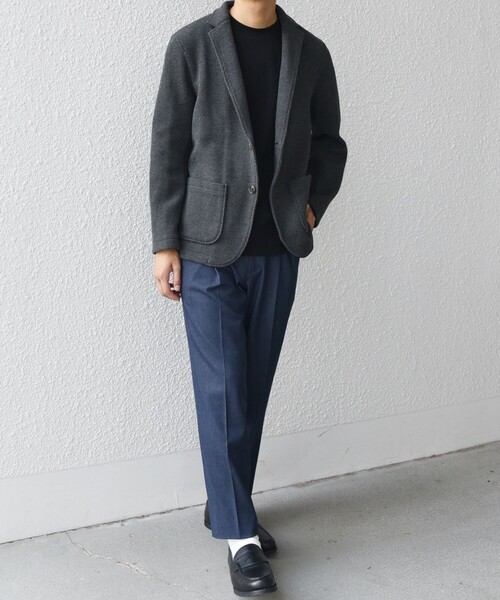 「SHIPS any」 テーラードジャケット MEDIUM ネイビー メンズ_画像9